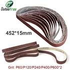 Лента шлифовальная 600*15 мм, 10 шт.компл., 60-425 Грит, для ленточного шлифовального инструмента, мягкий металл, для полировки дерева