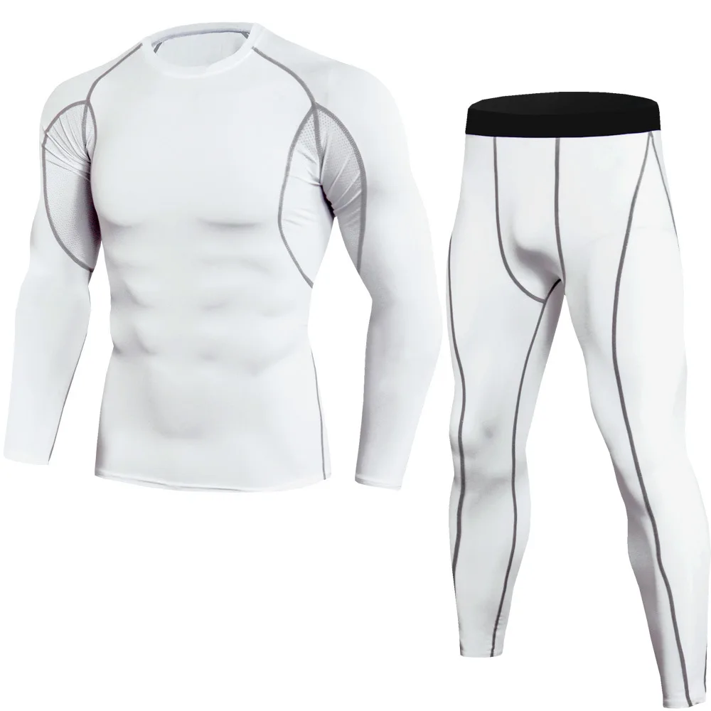 

Fitness Training Suit Stretch Quick-drying Suit Long Sleeve Pants 2021 New Men's PRO Tight Running Pant Closure Type Style