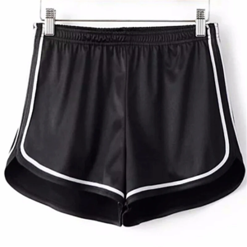 

2020 Women Hot Summer Silk Slim Beach Casual Edge Shorts Sexy Fashion Solid Color Loose High Elastic Waist Shorts Ladies Costume
