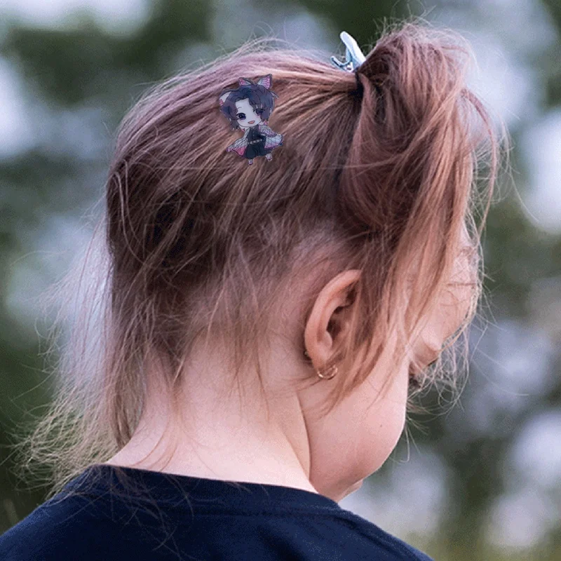 

10pcs Demon Slayer Hairpin Anime Hair Accessories Cute Cartoon Hair Bangs Clips Cosplay Child Girls Headwear
