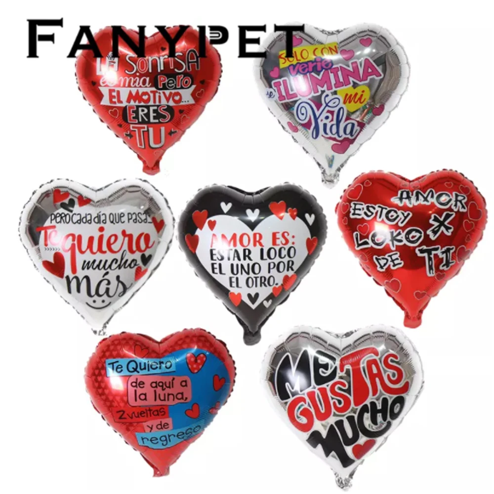 

10 шт. испанский с надписью I Love You (я тебя люблю) TE AMO Фольга воздушные шары одежда для свадьбы, дня рождения TEAMO ко Дню Святого Валентина Globos пос...