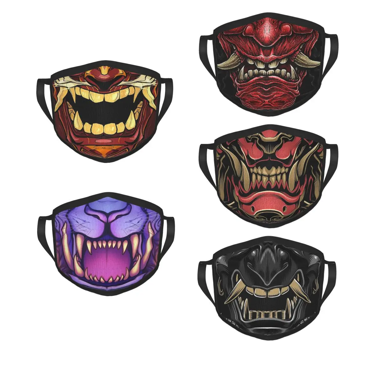 Они Япония демон самурая неодноразовая маска для лица против смога защитная