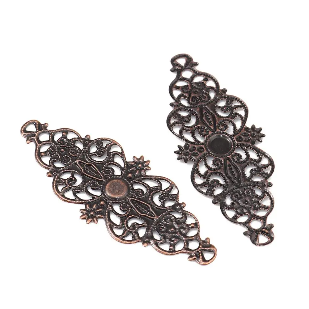 

DoreenBeads Fashion Iron Based Alloy Filigree Stamping Connectors Irregular Gold/Antique Copper DIY Jewelry 62mm x 24mm, 50 PCs