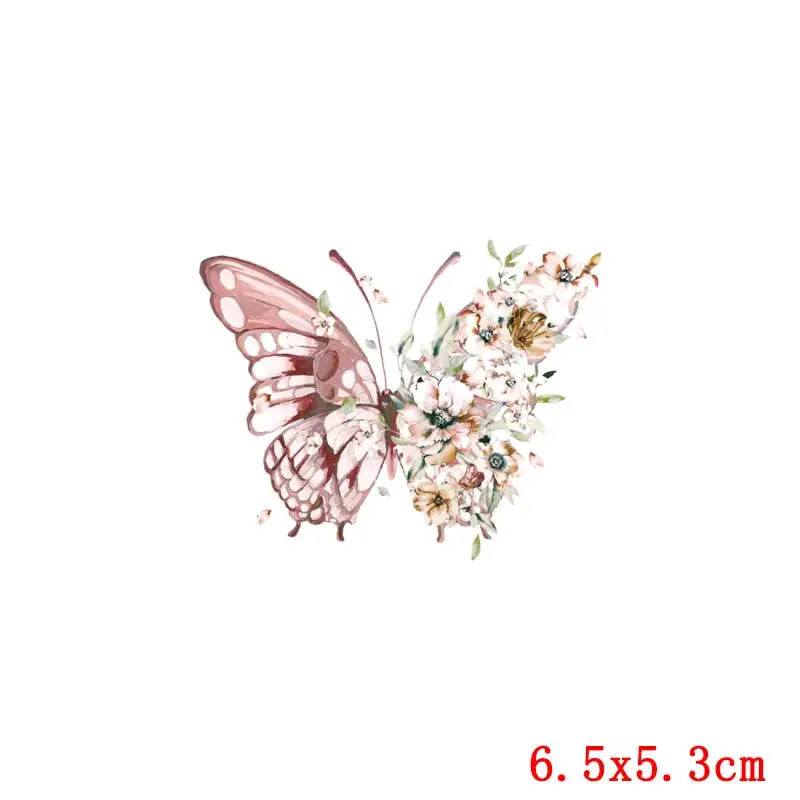 Обувь с украшениями в виде цветков и бабочек термо-Стикеры для одежды на одежде