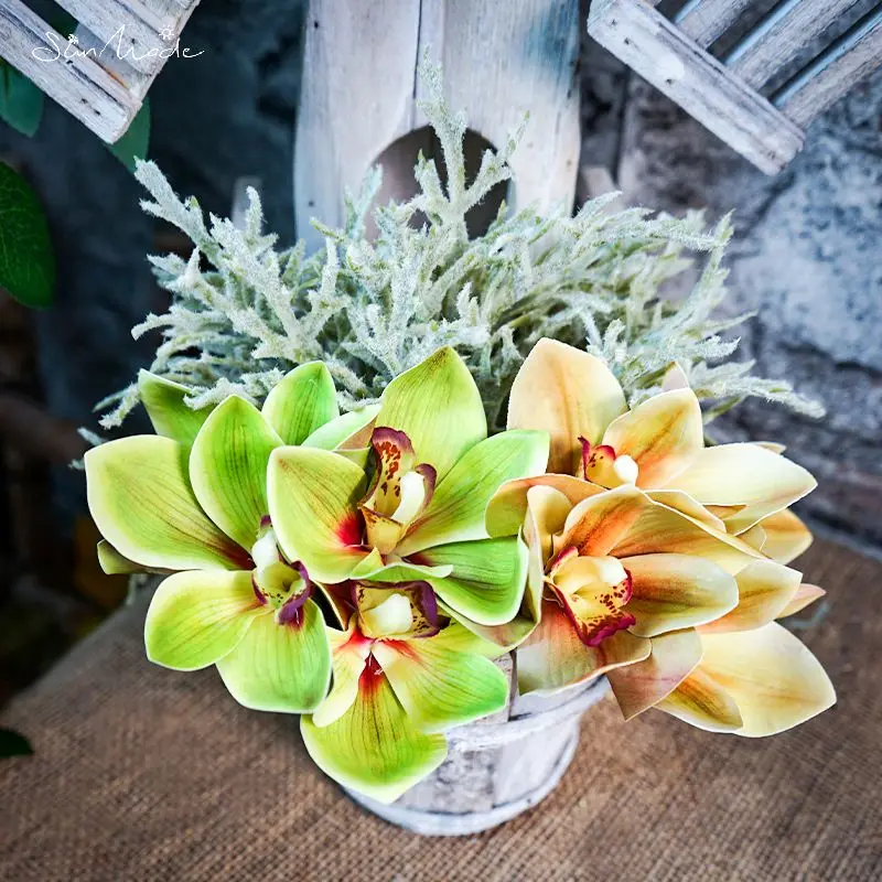 SunMade Высококачественный букет орхидеи 4 шт./лот роскошные свадебные украшения