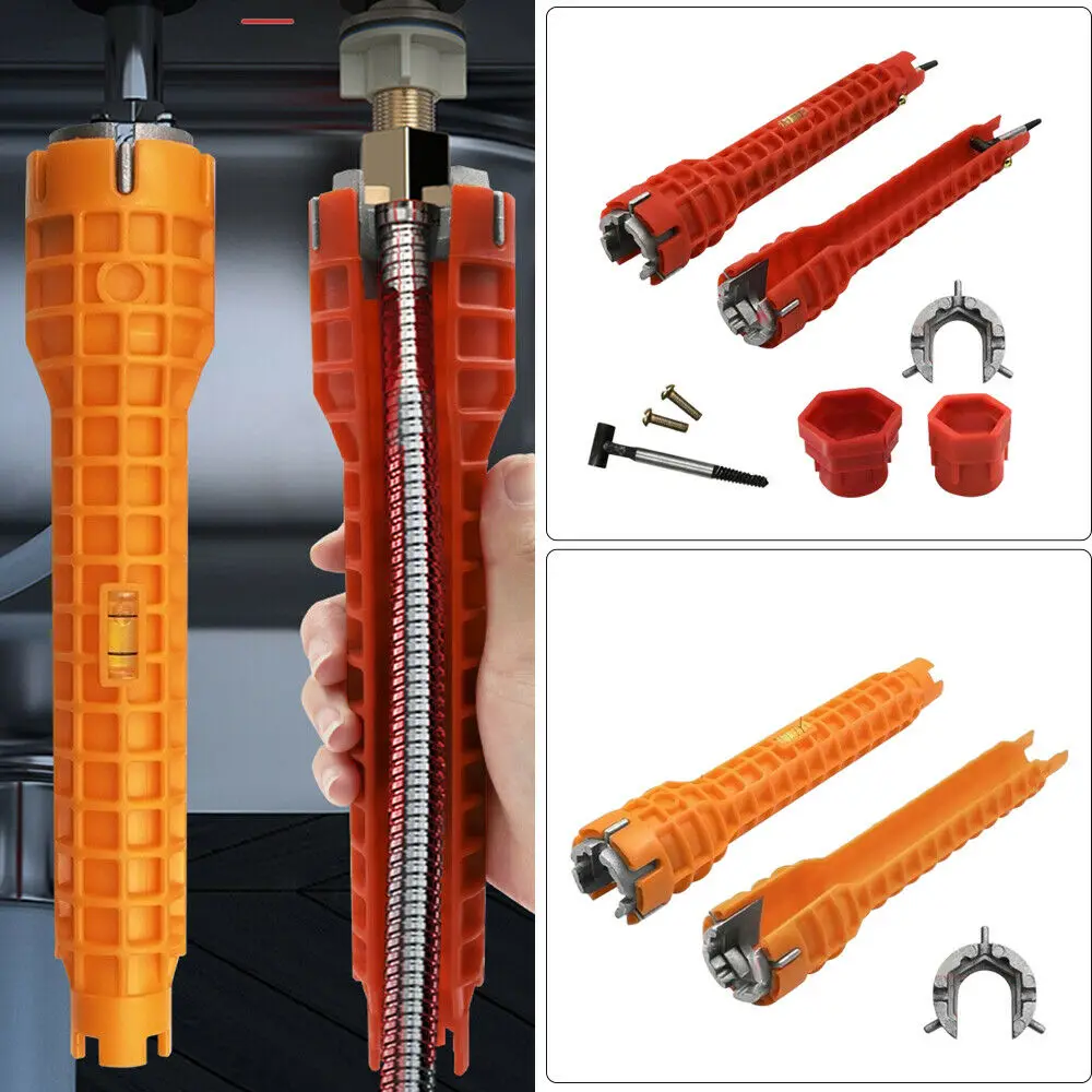 

Multifunctional Water Pipe Double Spanner Wrench Basin Bottom Pliers Sleeve Bathroom Faucet Sink Installation Maintenance Tool