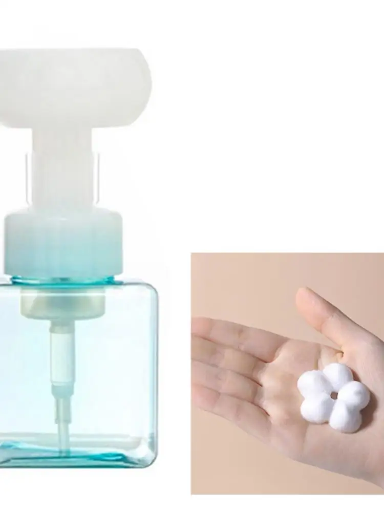 

4 Colors Flower Shape Foaming Soap Dispenser Pump Bottle Refillable Plastic Press Bottles Lotions Soap Containers for Bathroom