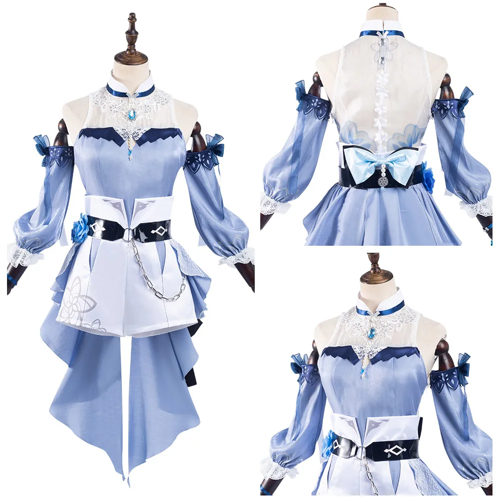 

Genshin Impact Qin Cosplay Costume Swimwear Outfits Halloween Carnival Suit
