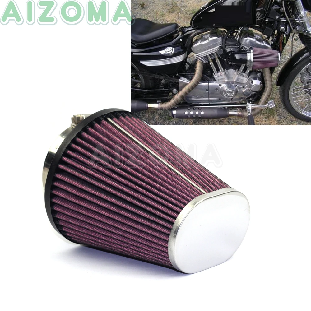 Красный Моющийся воздушный фильтр с высоким потоком для Harley Softail Touring Road King Street Glide