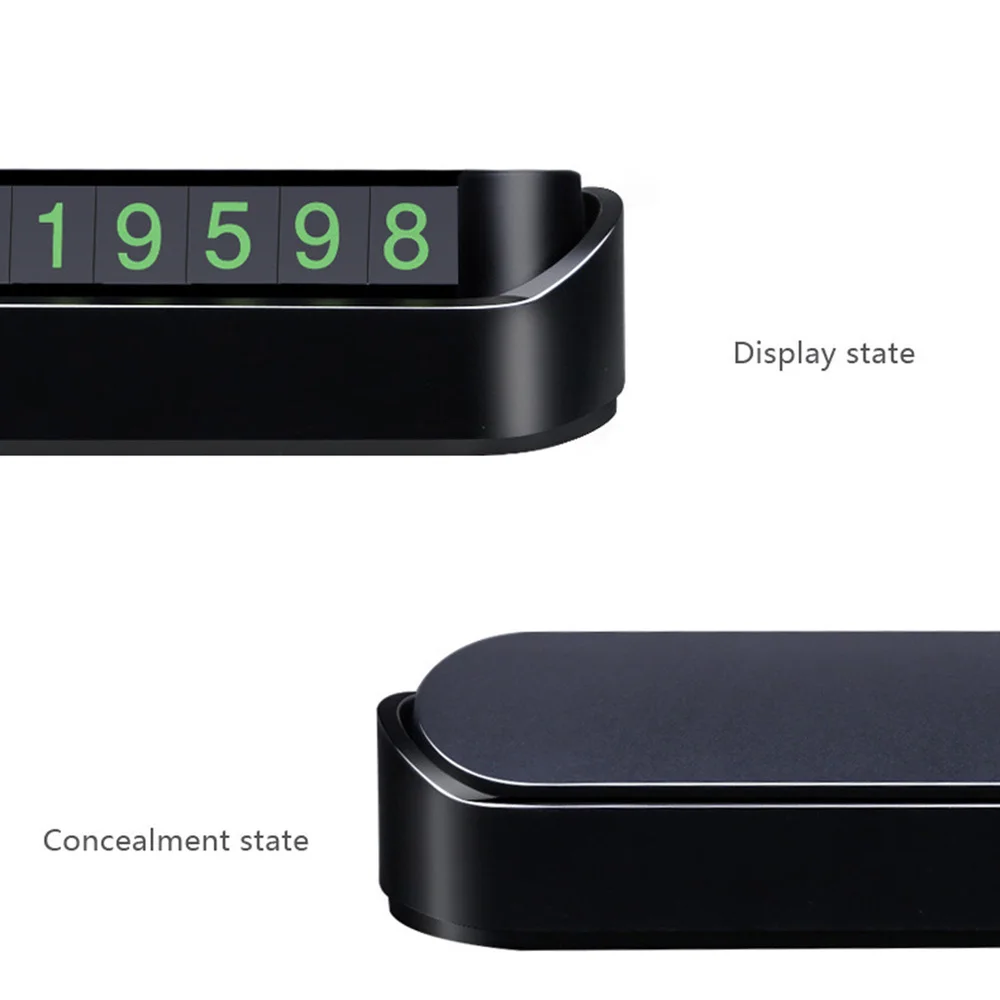 

Temporary Car Parking Phone Number Board Temporary Parking Number Plate Holder Panel Bracket (White)