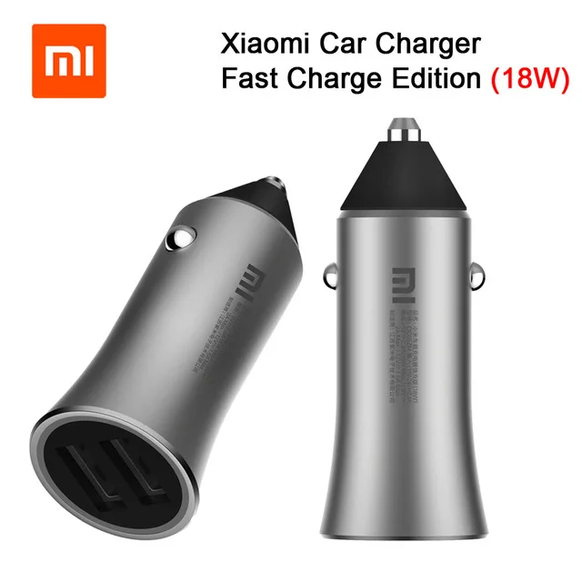 

Original Xiaomi Car Charger Metal Casing Dual USB Ports Charging Car Charger for Xiaomi Redmi Note 5 Samsung iPhone MI 8 6 7 4 3