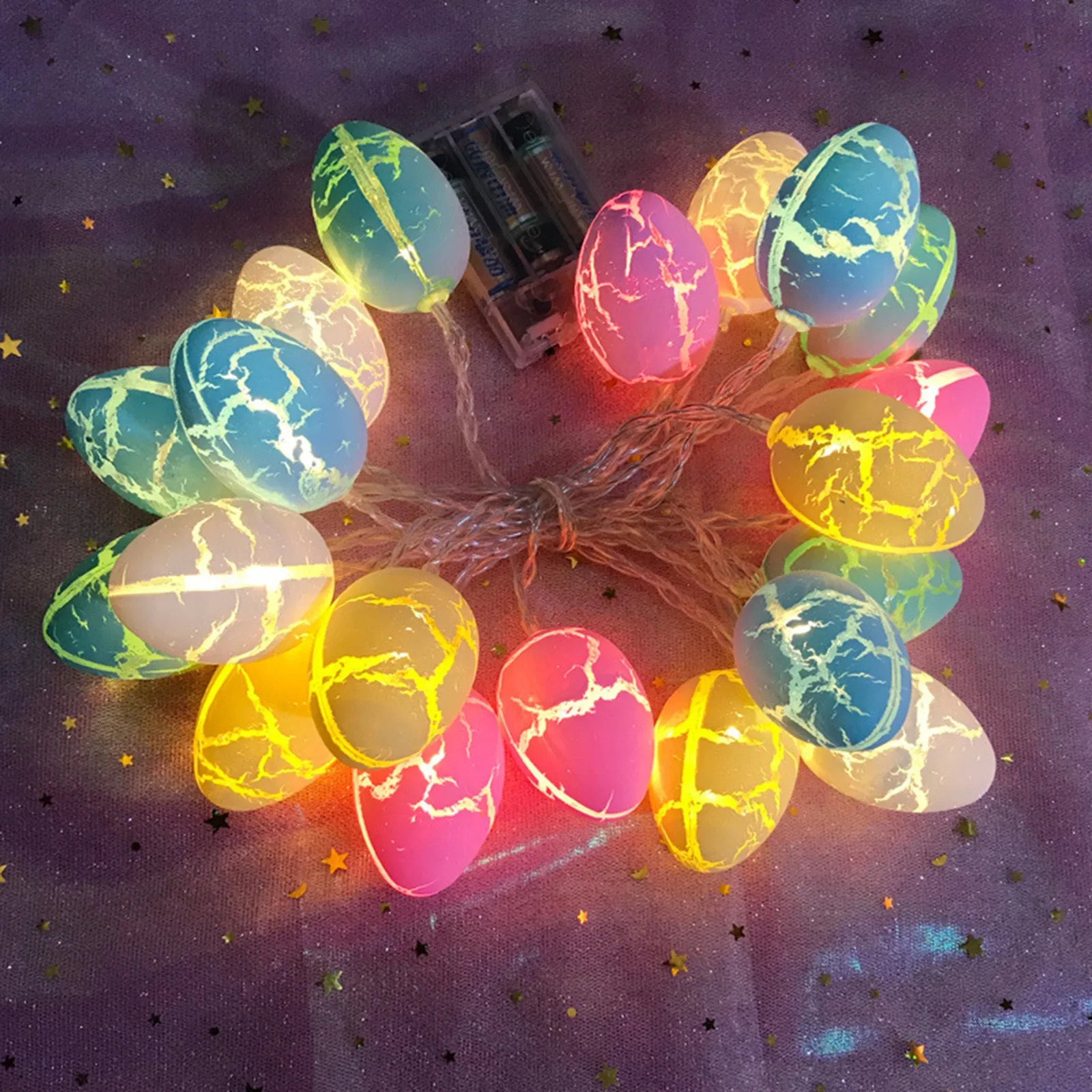 

1pcs Easter Decorations Led Lights Easter Eggs Led String Lights Battery Operated Festival Party Home Decorations Light Tool New