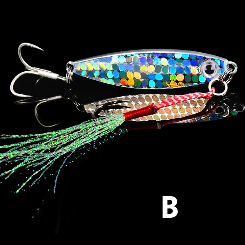 

Fishing Accessories With Dual Hooks, 7g 45mm Artificial Bait Reusable Metal Lure Jigging Spoon Freshwater Saltwater