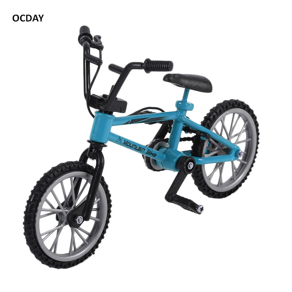 Детские игрушечные велосипеды на палец с тормозным канатом синий имитирующий