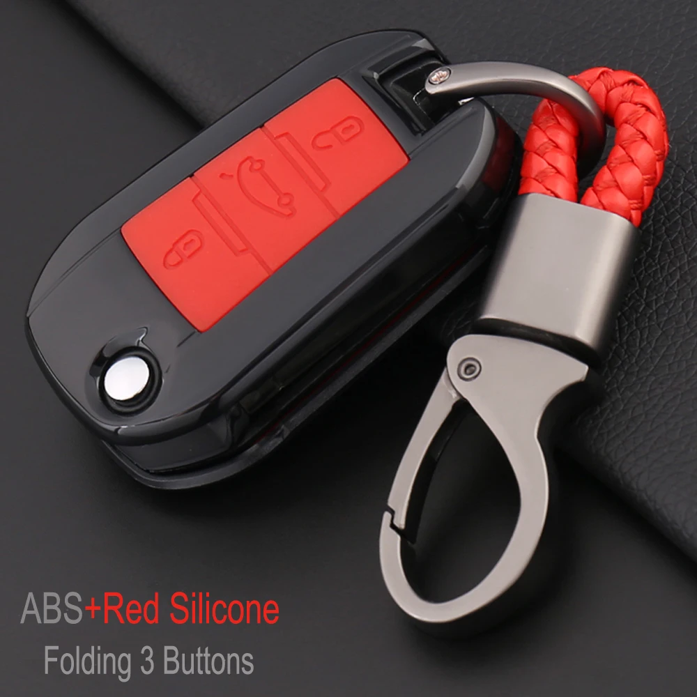 Силиконовый чехол для ключей от машины откидной дистанционный защитный Peugeot 3008 308
