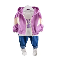 new spring autumn baby girl clothes suit children sport hooded jacket t shirt pants 3pcsset boys casual costume kids tracksuits