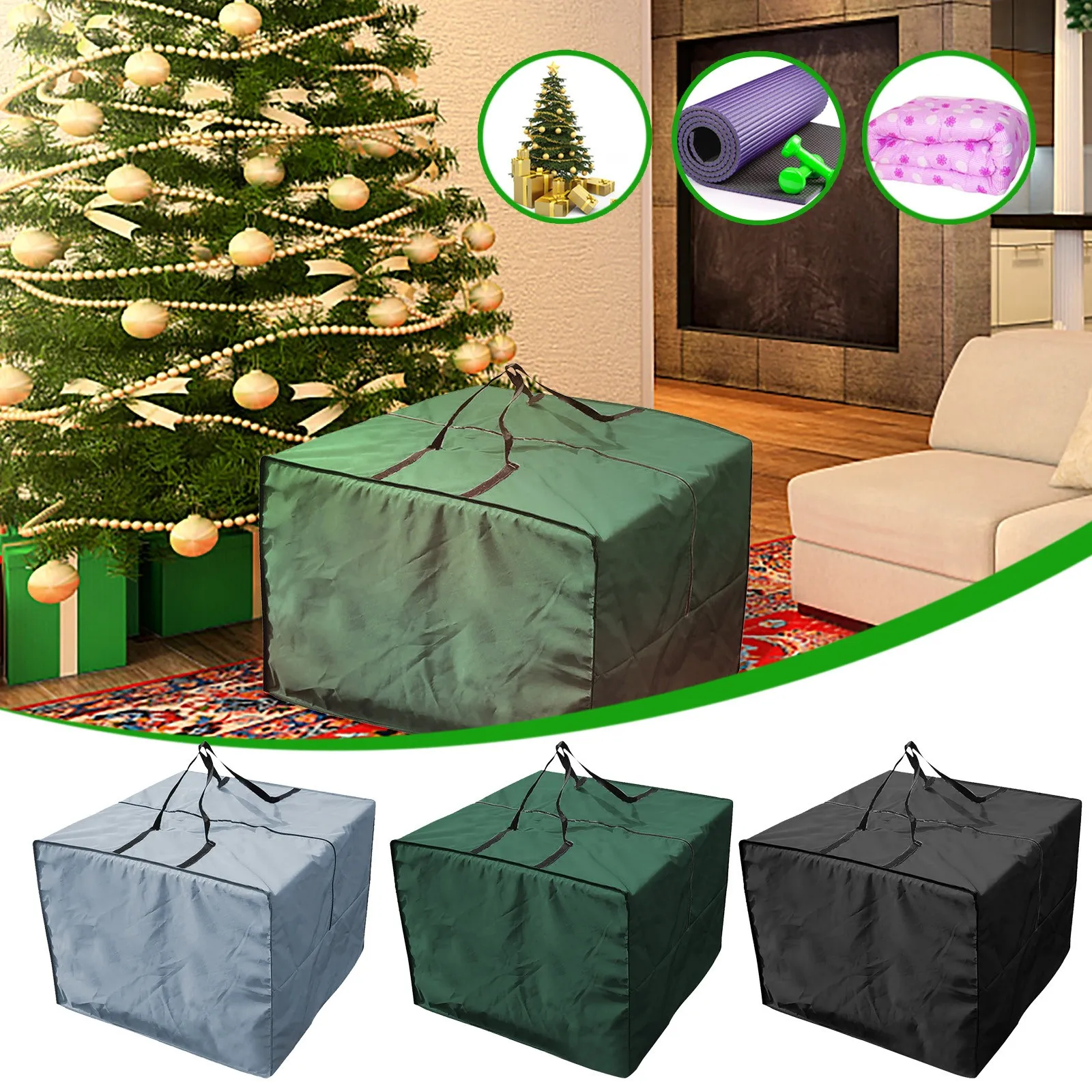 

Christmas Pendant Storage Bag Xmas Ornaments Storage Organizer Fits Heavy Duty Holiday Tree Storage Container Storage Case