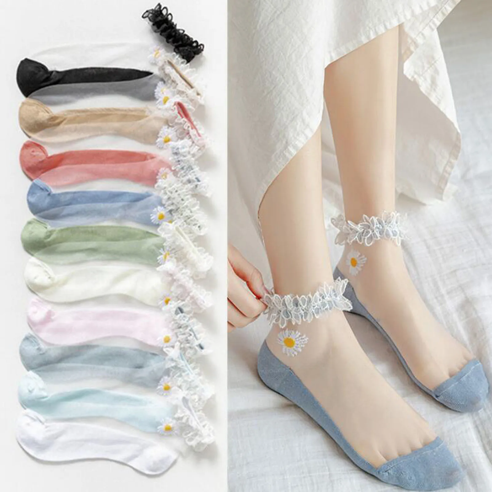 

2021 новые Носки; Модные женские повседневные туфли из сетчатого материала; Женская дышащая спортивная обувь, из кусков, тонкие Носки женские ...