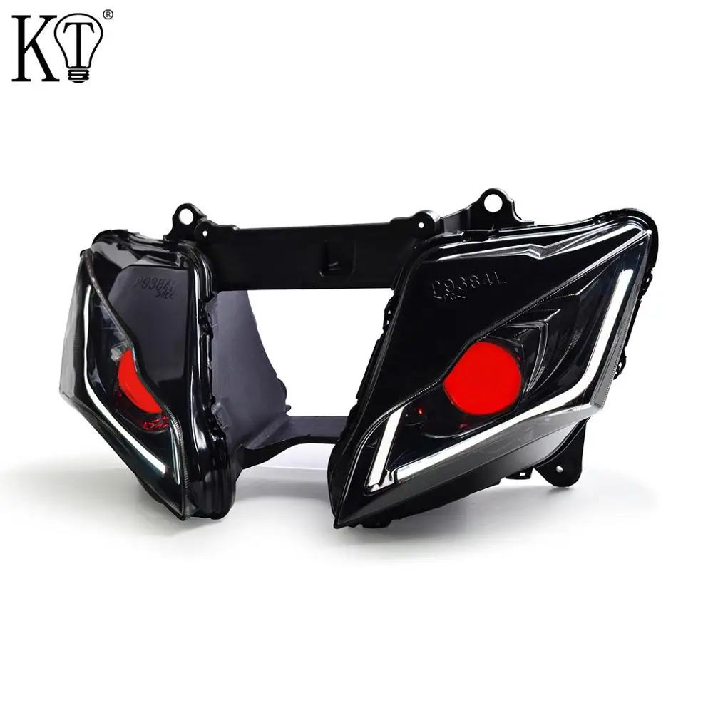Red Demon Eye Для Kawasaki Ninja ZX10R ZX-10R полный светодиодный фар 2011- V2 - Цвет: Red Demon Eye