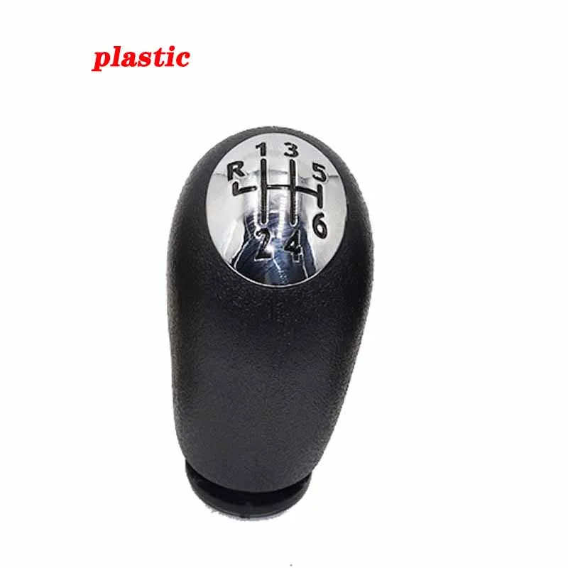 6 speed knob plastic Рукоятка рычага переключения передач крышка багажника с рамкой Накладка для Renault Megane 2 MK2 II MK 2 2002-2009 головная ручка переключения Пылезащитная крышка Новинка - Название цвета: 6 speed knob plastic