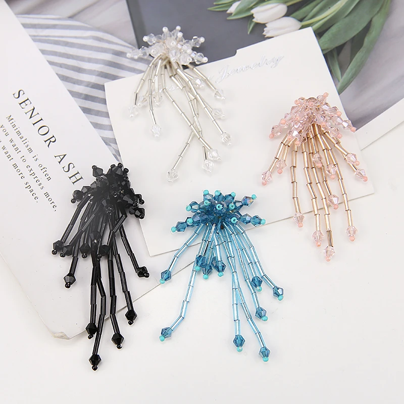 2 шт. модные очаровательные индивидуальные хрустальные бусы цветок кулон серьги