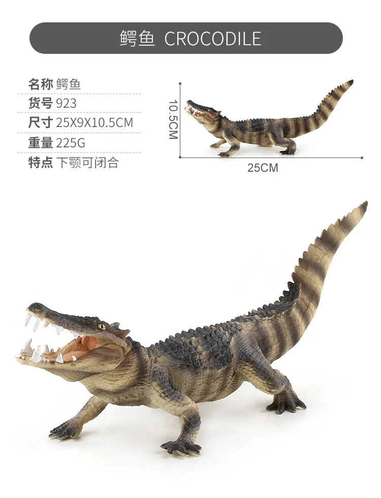 25 см 1 шт. крокодил фигурка животного Фигурки игрушки ПВХ диких животных модель