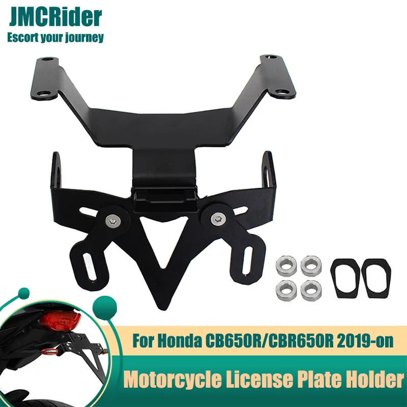Accesorios de motocicleta, cubierta de matrícula plegable, soporte de matrícula para Honda CB650R CBR650R CB CBR 650 R 2019 2020