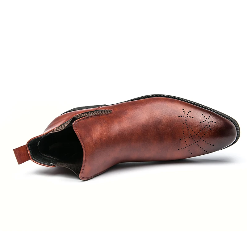 GLAZOV/брендовые Новые мужские ботинки челси из натуральной телячьей кожи подошва