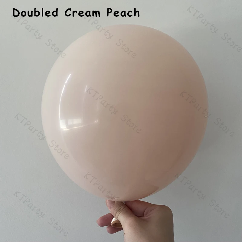 Guirnalda de globos de albaricoque de doble capa para decoraci&oacute;n de boda, arco, crema, melocot&oacute;n, rubor, caf&eacute;, Nude, decoraci&oacute;n para Baby Shower, 133 Uds.-4
