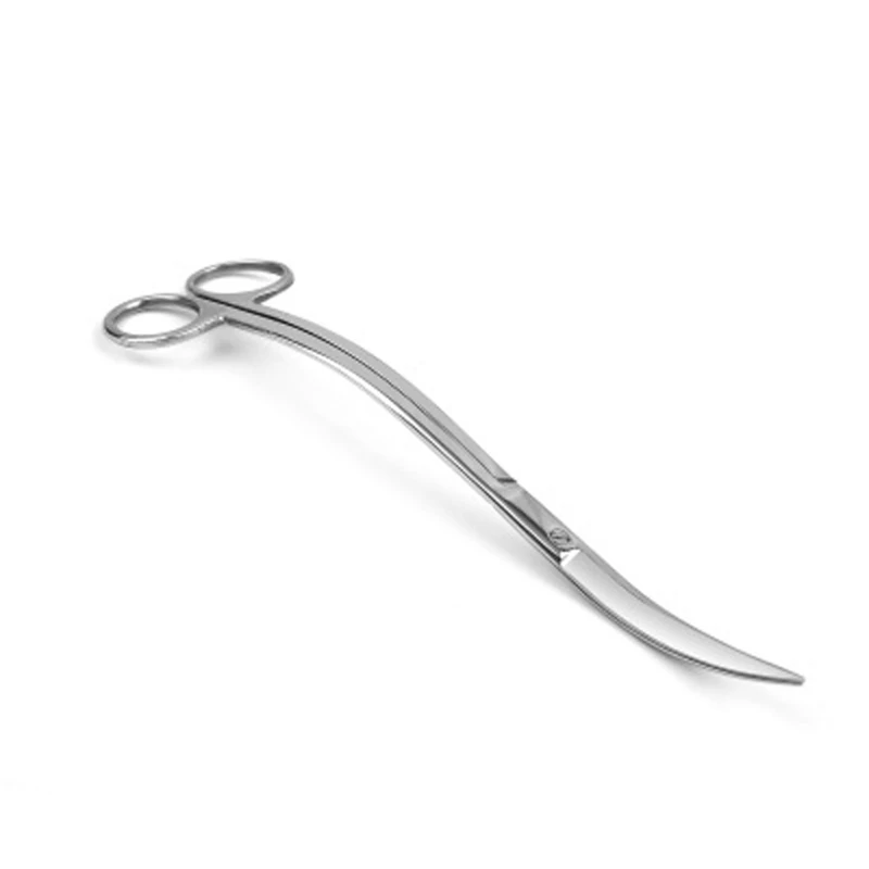 

9.8"Stainless Steel Wave Scissors Aquarium Tank Aquatic Plant Tongs Curved Aquarium Clean Water Grass Scissors Tools