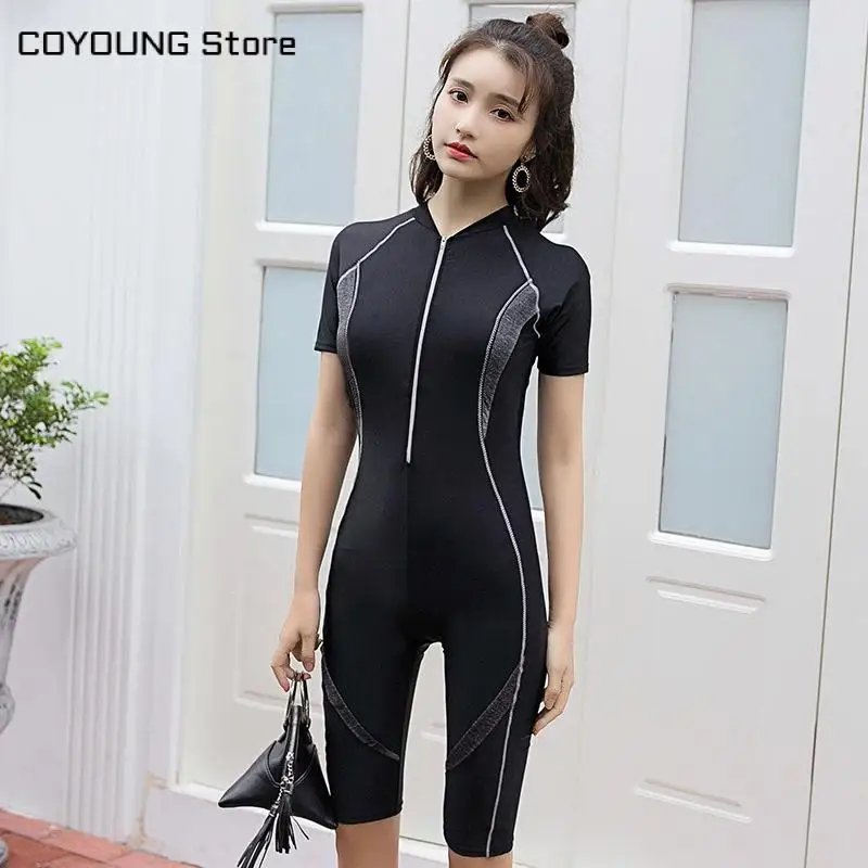 COYOUNG Store купальник женские сиамские спортивные шорты с короткими рукавами
