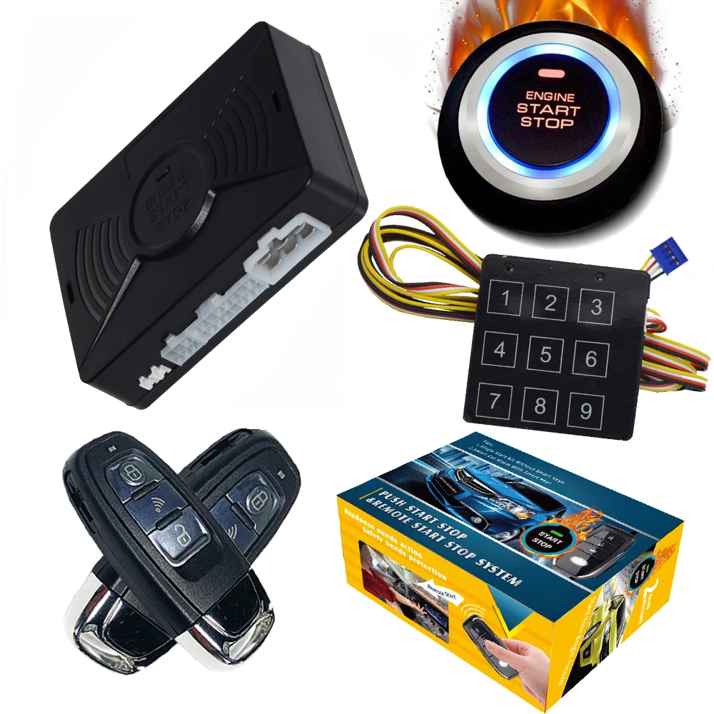 Хит продаж автосигнализация Cardot Smart Push Start Stop Pke пассивная безключевая