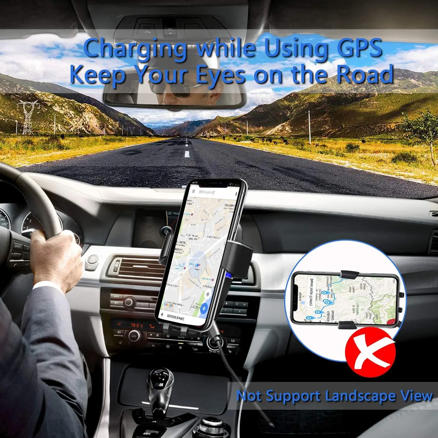 Автоматическое зажимное автомобильное беспроводное зарядное устройство для