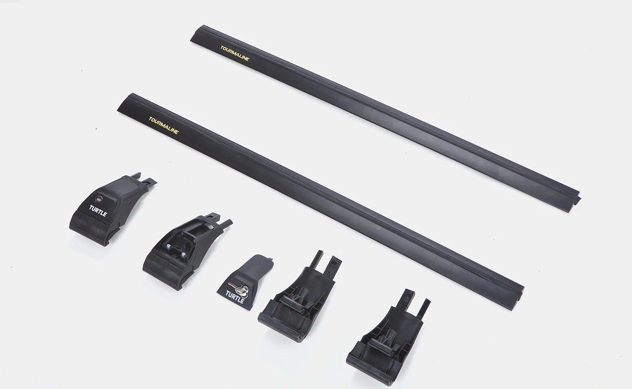 Багажник Turtle TOURMALINE V2 на рейлинги FORD FOCUS SW 2011-2018 - Аэродинамические черные