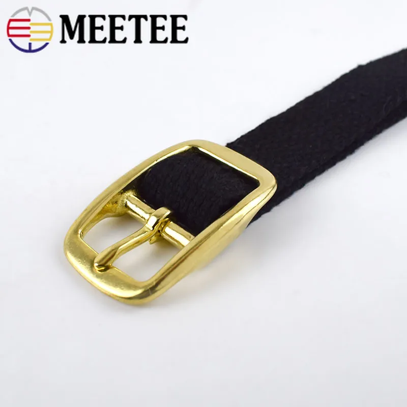 Meetee 2/5 шт. 16/20/26 мм пряжка для ремня из чистой меди металлические латунные пряжки с