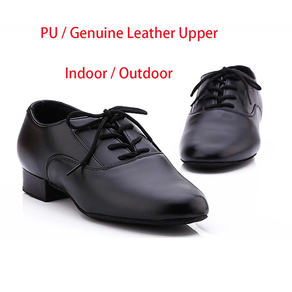 Мужские современные туфли для латиноамериканских танцев на низком каблуке