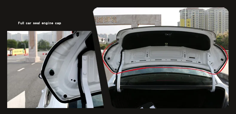Для Chery ARRIZO5 ARRIZO 5 Полное автомобильное уплотнение Модифицированная дверная шумовая полоса Пылезащитная шумовая полоса украшения автомобильные аксессуары