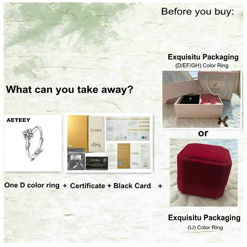 

Classic 925 Sterling Silver Moissanite Ring 1ct IJ color Lab Diamond jewelry Simple style Anniversary Ring JF-38