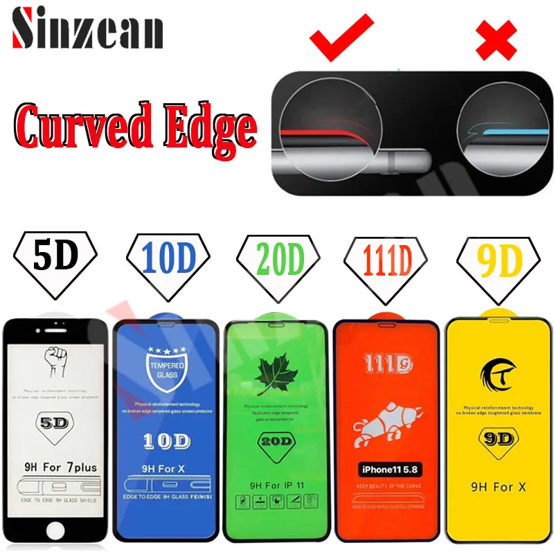 Закаленное 3d-стекло для IPHONE 13/12 PRO MAX/MINI/11 Pro Max 5D/10D XS MAX/678 Plus 20D/111D защита экрана 75 шт. |