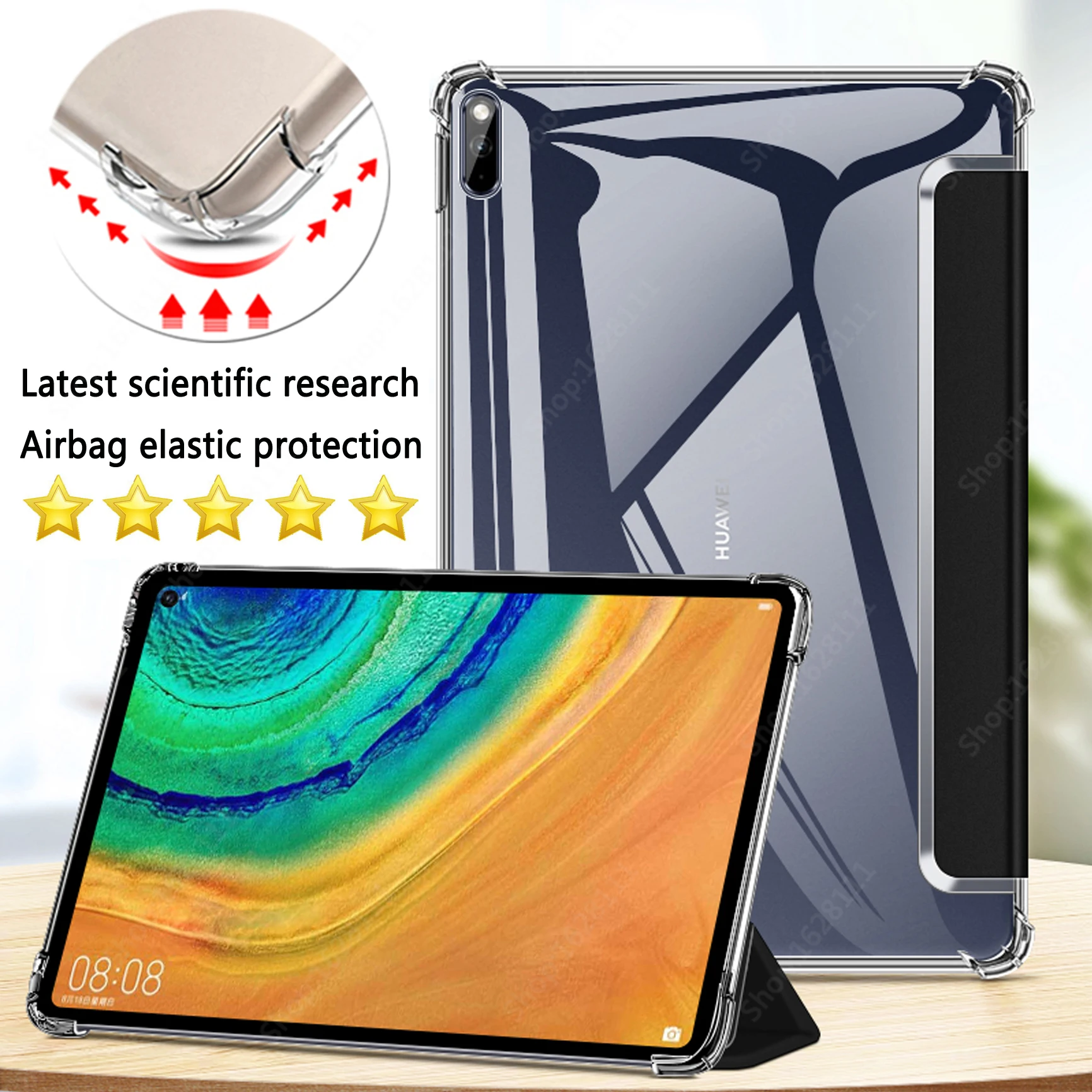 For Huawei MatePad Pro 10.8 Tablet PU Leather Cover Mediapad M6 8.4 inch 2019 soft Case for Honor V6 10.4 &quot 2020 | Компьютеры и