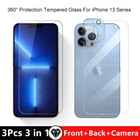 Переднеезаднеезащитное стекло 1TO3 с полным покрытием объектива для iPhone13 Pro, закаленное стекло для I phone 13Pro Max Mini, Защитная пленка для экрана