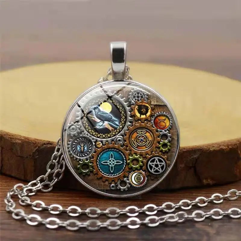 

New pendant necklace Steampunk mechanical time euramerican popularity to act the role ofing is tasted Jewelry accessories