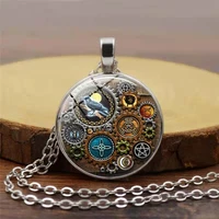 new pendant necklace steampunk mechanical time euramerican popularity to act the role ofing is tasted jewelry accessories