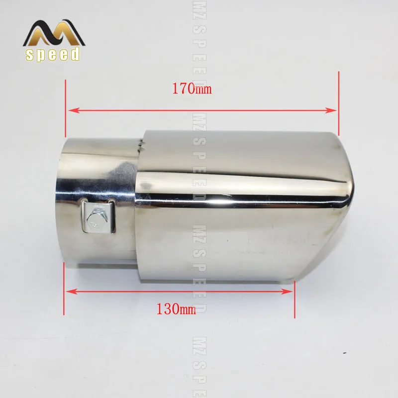 

Universal Car Rear Round Exhaust Pipe Tail Chrome Stainless Steel Automobile Muffler Tip Replacement For Auto Acce