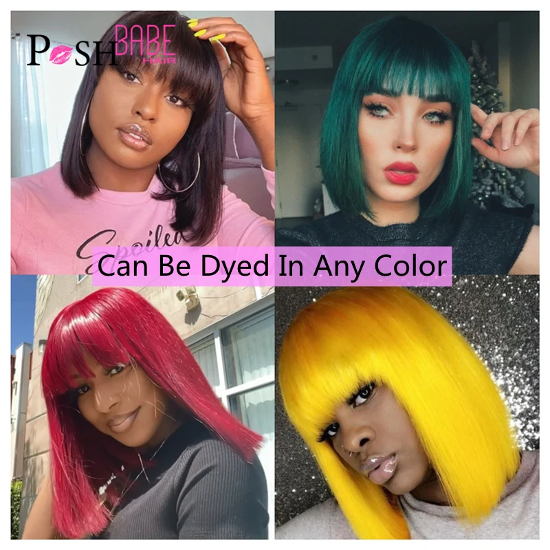 Дешевый короткий парик Боб 613 блонд бразильские Прямые Человеческие волосы Remy