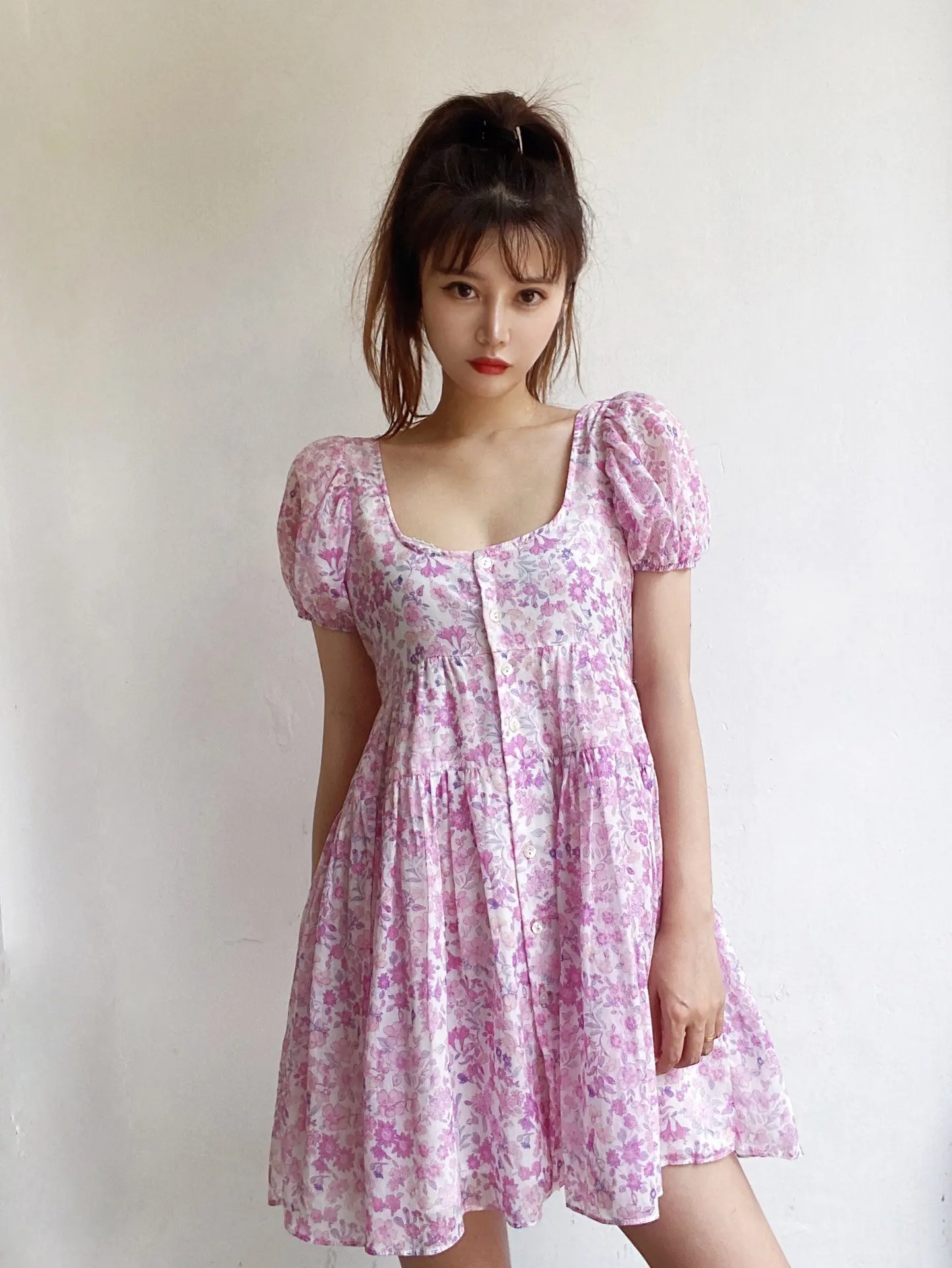 

Za woman dress 2021 summer lolita vestito floreale ж е н с seem о е п п л second ж н а second т н и seem а printed purple