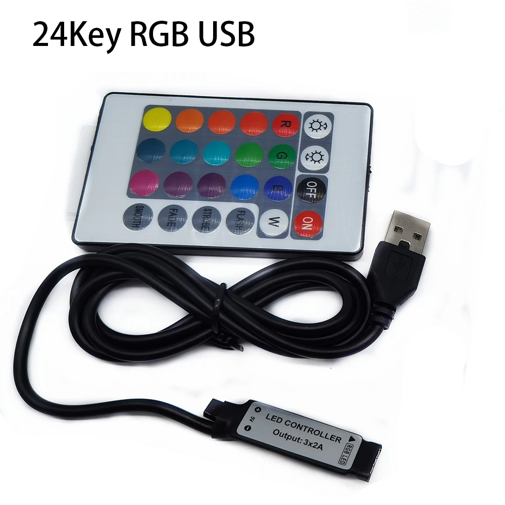DC 5В USB светодиодный RGB Управление Ipad Mini 3 клавиши Диммер 24Key 44key ИК-пульт