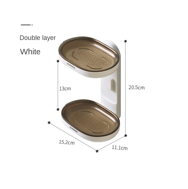 

Fashion Soap Dishes Drain Wall Mounted Soap Sponge Holder Storage Rack Bathroom Organizer Drain Soap Holder Hanging Soap Box