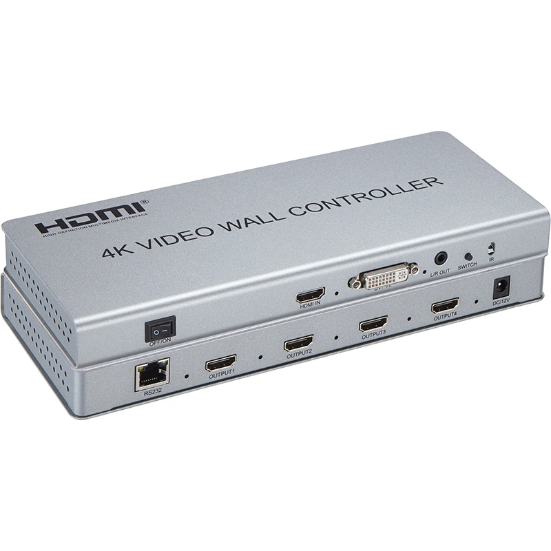 HDMI 4K видео стены Контроллер 2X2 процессор HDMI/DVI Вход Поддержка 8 режимов Дисплей с
