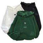 Толстовка Женская осенне-зимняя свободная с капюшоном и карманами